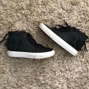 High Top Fringe Vans